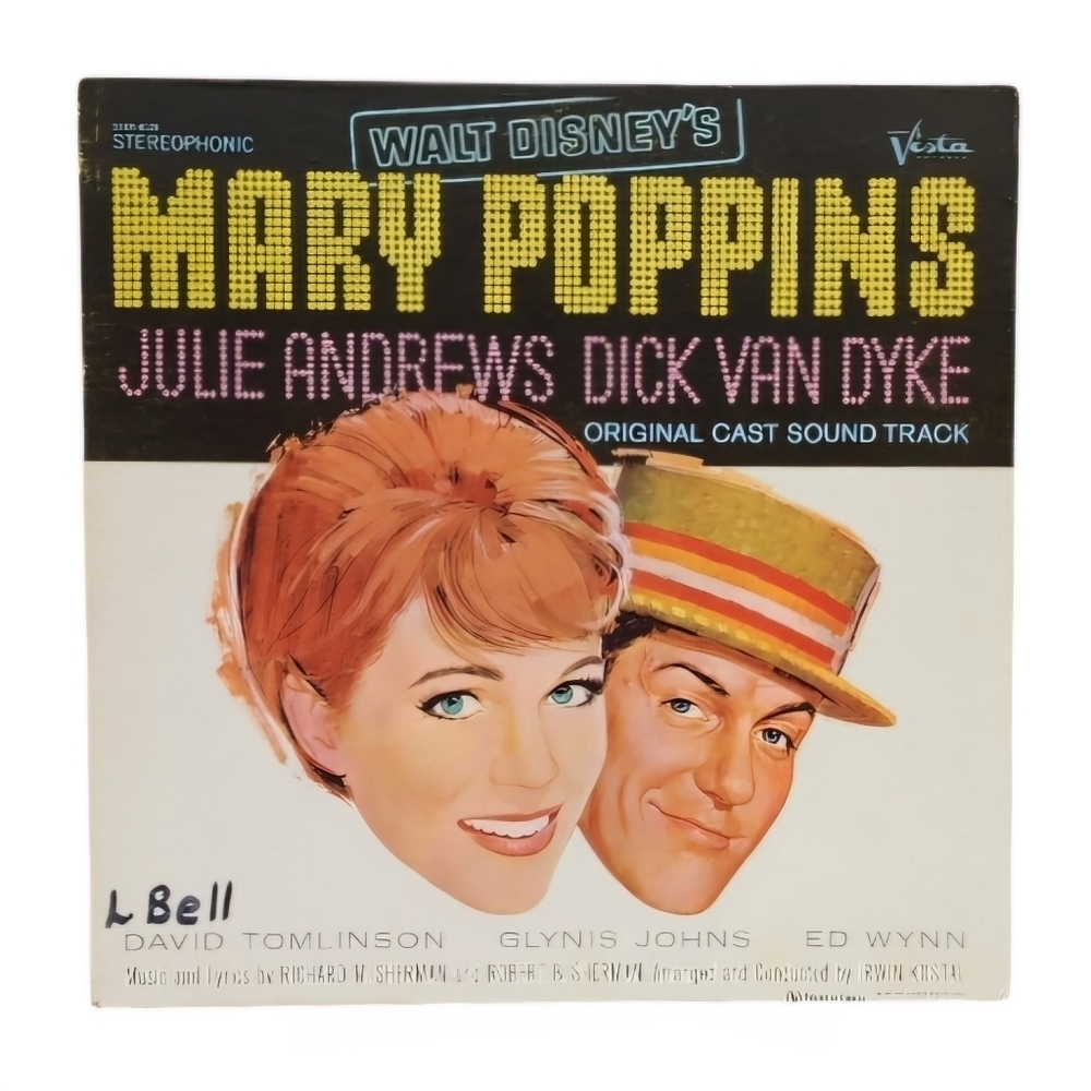 Walt Disney's Mary Poppins Original Cast Soundtrack Vinyl Record Vintage 1964